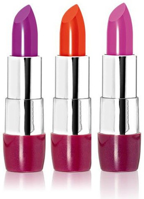 

Oriflame Sweden The ONE 5-in-1 Colour Stylist Lipstick Intense Collection Set of 3(Vivid Voilet, Orange Pop, Cora Burst, 12 g)