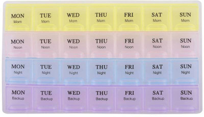 

LS Letsshop 1 week Pill Medicine Tablet Case box Storage Pill Box (Multicolor) Medicine Dispenser