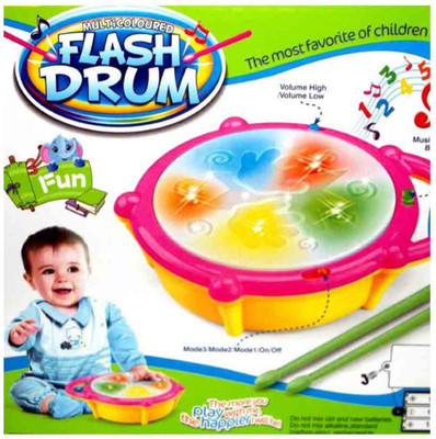 

My Online Retail Flash Drum atrractive music toy(Multicolor)
