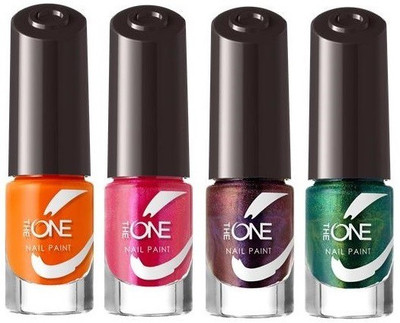 

Oriflame Sweden The ONE Nail Paint Tropical Collection set of 4 Papaya Punch, Paradise Pink, Golden Orchid, Chameleon Green(Pack of 4)
