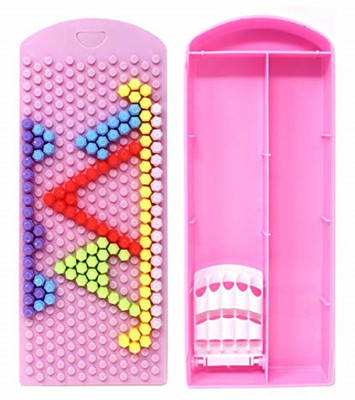 

Toys Factory NA Puzzle Pencil Box Art Plastic Pencil Box(Set of 1, Pink)