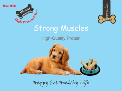 

SICONS Rawhide Dog Bone 5"X25 Chicken Dog Treat(1890 g)