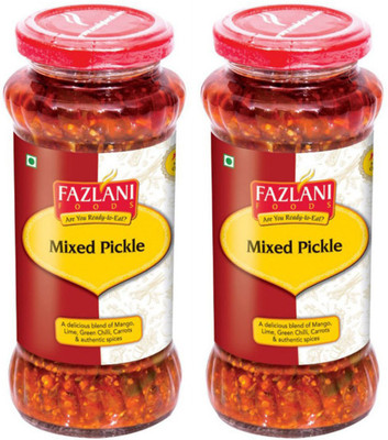 

Fazlani Foods Ready To Eat Pack of 2 Mixed Pickle 300 g