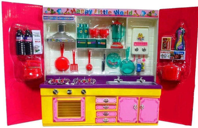 

nvcollections Modern Kitchen Toy Set for Kids Girls/Boys with Various Accessories and light & Sound