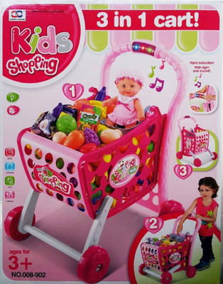 

P17 collection Food Shopping trolley (3 in 1 Cart With Light&sound)