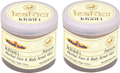 

Khadi Leaf veda Papaya Gel Scrub pack of 2 Scrub(200 ml)