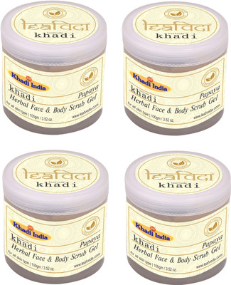 

Khadi Leaf veda Papaya Gel Scrub pack of 4 Scrub(400 ml)