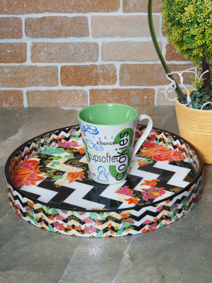 

RANGRAGE Contemporary Floral Serving Tray Tray