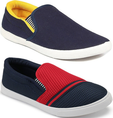 

Clymb Combo Pack Of 2 Slip On Sneakers For Men(Multicolor