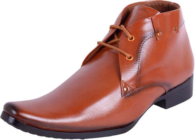 

OORA Partywear ankle shoes for men Office dress ankle shoe Lace Up For Men(Brown