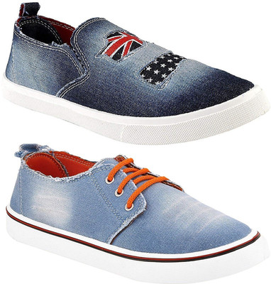 

Pexlo Combo Pack of 2 Casual Shoes (Sneakers Shoes) Slip On Sneakers For Men(Blue