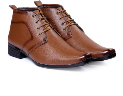 

De Loyon Tan Partywear Formal Shoes Lace Up For Men(Brown
