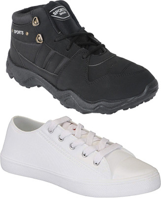 

Pexlo Combo Pack of 2 Casual & Sports Shoes (Sneakers Shoes) Corporate Casuals For Men(White, Black