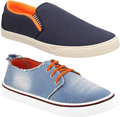 

Pexlo Combo Pack of 2 Casual Shoes (Sneakers Shoes) Loafers For Men(Blue