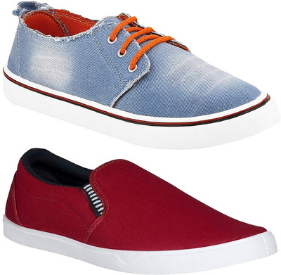 

Pexlo Combo Pack of 2 Casual Shoes (Sneakers Shoes) Sneakers For Men(Blue, Maroon