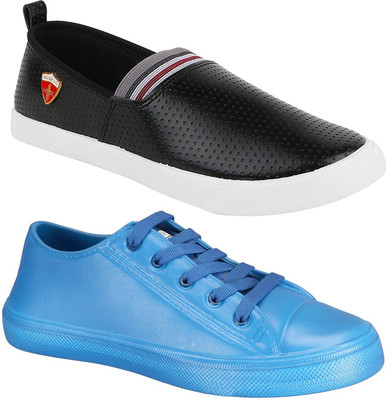 

Pexlo Combo Pack of 2 Casual Shoes (Sneakers Shoes) Sneakers For Men(Black, Blue