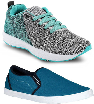 

Chevit Combo Pack of 2 Casual & Sports Shoes (Loafers Shoes) Running Shoes For Men(Grey, Blue