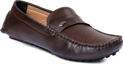 

KWIK FIT stiched loffer For Men(Brown