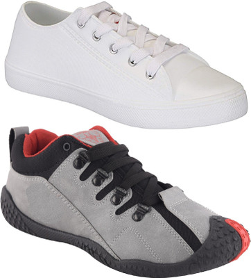

Chevit Casuals For Men(White, Grey & white