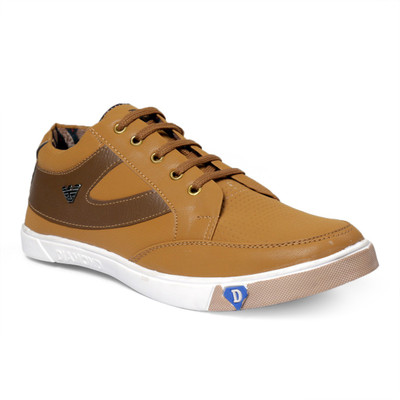 

JK Port Men New Lightweight Faux Leather Casual Shoes Casuals For Men(Tan, Beige