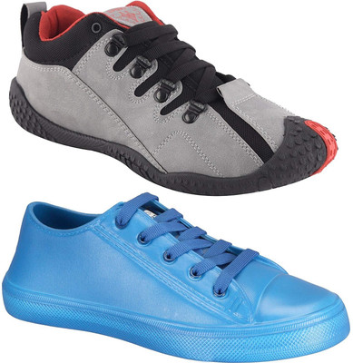 

Pexlo Combo Pack of 2 Casual & Sports Shoes (Sneakers Shoes) Casuals For Men(Blue, Grey