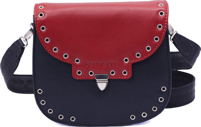 

MAYRAKI Women Evening/Party Red, Blue Genuine Leather Sling Bag, Blue;red