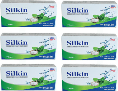 

Silkin Soap With Sea Salt & Cool Menthol(450 g, Pack of 6)
