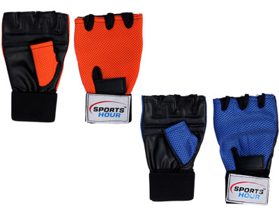 

Sportshour Orange / Blue Gym gloves (pack of 2 pair) Gym & Fitness Gloves (Free Size, Multicolor)