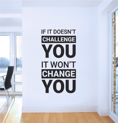 marvellous 80 cm m_ifitdoesntchallangeyou Self Adhesive Sticker(Pack of 1)