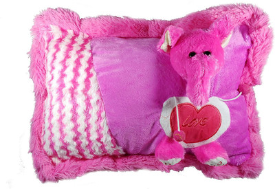 

CREATIVEVILLA CUTE STUFFED ANIMAL SOFT TEDDY FUN PILLOW ( ASSORTED DESIGN ) - 35 cm(Multicolor)