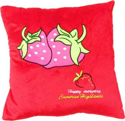 

CREATIVEVILLA CUTE RED CHERRY DECORATIVE STUFFED SOFT PLUSH PILLOW CUSHION - 35 cm(Multicolor)