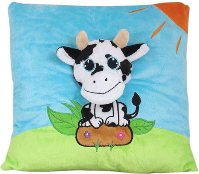 

CREATIVEVILLA CUTE COW STUFFED SOFT PLUSH PILLOW CUSHION - 29 cm(Multicolor)