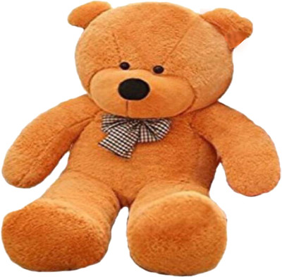 

MAA MANSA DEVI TRADING MM Lovely & Cute 5 Feet Red Teddy Bear Neck Bow style Stuffed Toy - 152 cm (brown) - 152 cm(Brown)