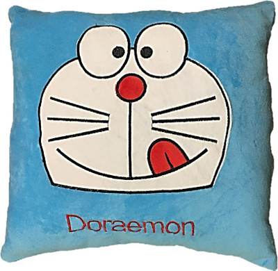 CREATIVEVILLA CUTE TOUNG OUT DORAEMON STUFFED PLUSH SOFT PILLOW CUSHION - 35 cm(Multicolor)