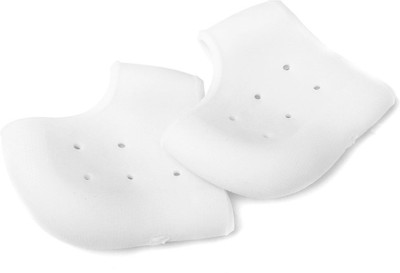 

infinitydeal Siliconel Heel Socks for Heel Swelling, Pain Relief, Cracked Heel Repair Cream Heel Support (M, White)