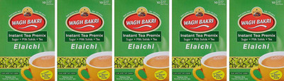 Waghbakri Premix Elaichi (Pack of 5) 140g Cardamom Tea Bags(140 g, Box)
