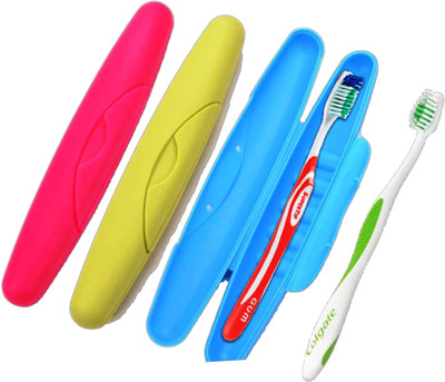 

Ajmoda Travel Toothbrush Holder Cover Case Set of 3 Toothbrush Case(Pack of 3)