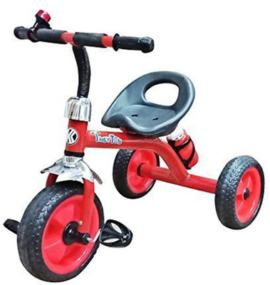 

Gtoons Baby tricycle for kids metal body with sipper bottle and bell | Recommended ages for 2-3 years baby/kids TRICYCLE_TOY Tricycle(Red)