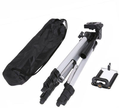 

lifemusic Camera Tripod Tripod(Silver & Black, Supports Up to 1500 g)