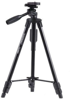

BREEL 5208 3-Way Head Aluminum Tripod(Black, Supports Up to 1500 g)