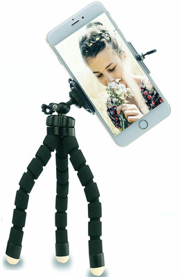

CASADOMANI Sponge Flexible Mini Tripod Camera Travel Tripod with 360 Rotatable mobile holder Phone Holder Selfie stick Gorillapod Universal Tripods For all Smartphones and Video Cameras, DSLR Tripod(Multicolor, Supports Up to 1000 g)