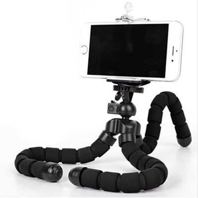 

BUY GENUINE Sponge Flexible Mini Tripod Camera Travel Tripod with 360 Rotatable Phone Holder mobile holder Selfie stick Gorillapod Universal Tripods For all Smartphones and Video Cameras, DSLR Tripod(Multicolor, Supports Up to 1000 g)