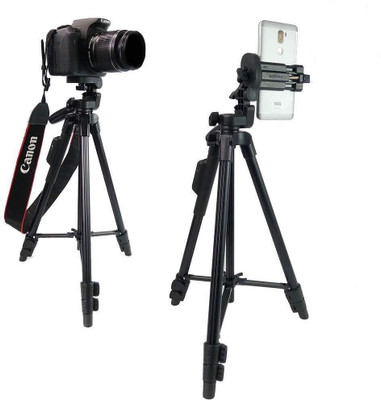 

mobias Advanced Tripod with Bluetooth 5208 Portable & Foldable Camera tripod stand for mobile phones and cameras With Mobile Clip Holder Bracket + Black Carry Bag for Canon Nikon Sony Cameras. Tripod(Black, Supports Up to 1.5 g)