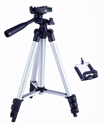 

BUY GENUINE Tripod-3110 with Smartphone Holder Mount For Android Mobile Portable Adjustable Lightweight Camera Stand With Three-Dimensional Head & Quick Release Plate Tripod(Silver & Black, Supports Up to 1500 g)