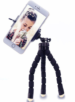 

CASADOMANI Sponge Flexible Mini Tripod Camera Travel Tripod with 360 Rotatable mobile holder mount Phone Holder Selfie stick Gorillapod Universal Tripods For all Smartphones and Video Cameras, DSLR Tripod(Multicolor, Supports Up to 1000 g)