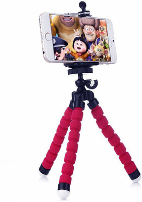 

LIFEMUSIC Multipurpose Flexible 360 degree rotatable Mini Tripod For Mobile Phone, Digital camera , Smartphones With Universal Mobile Holder Bracket Tripod(Pink, Supports Up to 1000 g)