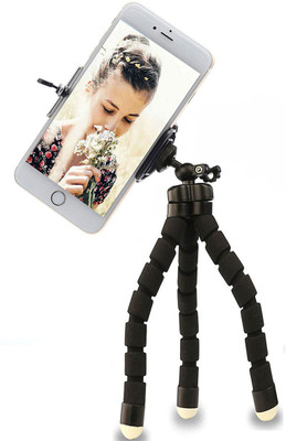 

LIFEMUSIC Multipurpose Flexible 360 degree rotatable Mini Tripod For Mobile Phone, Digital camera , Smartphones With Universal Mobile Mount Adapter Tripod(Multicolor, Supports Up to 1000 g)