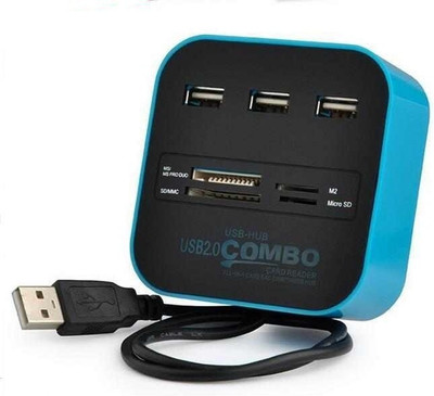 

FUZION 3 PORT USB 2.0HUB + CARD READER USB Adapter(Multicolor)