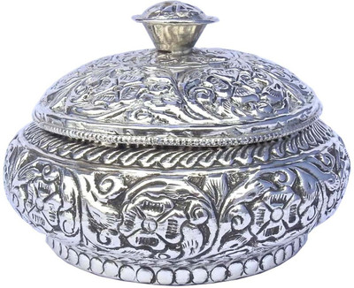 

Susajjit Decor Designer Authentic Jewellery Box Handicraft for Bride Make up Kit Jewellery and Makeup Vanity Box(Silver)