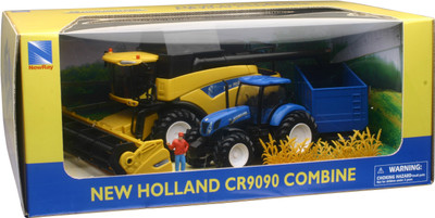 

New-Ray NEW HOLLAND HARVESTER CR9090 & TRACTOR T7.270 (1:32) Scale(Yellow)